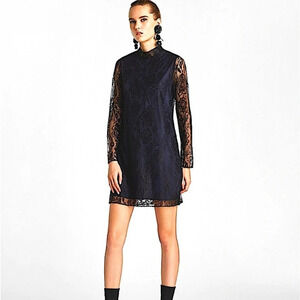 Zara Lace Overlay Mini Dress